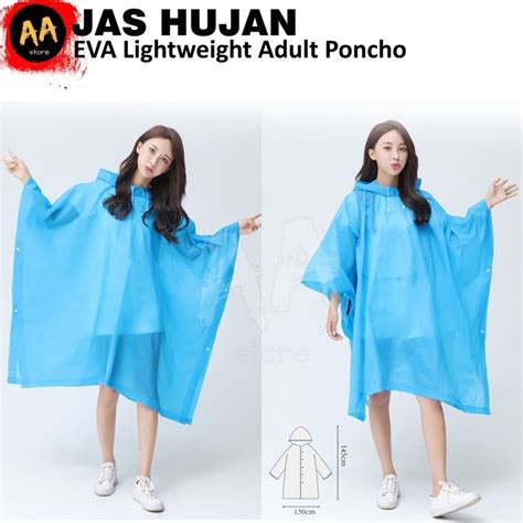 Jual Hematin Jas Hujan Jaket Eva Rain Coat Poncho Vinyl Pria Wanita