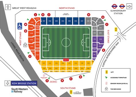 Brentford Community Stadium Map