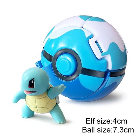 Styles Pokeball Anime Figure Tomy Pikachu Squirtle Pocket Monster