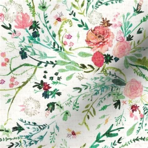 Colorful Fabrics Digitally Printed By Spoonflower Fable Spring Floral