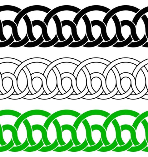 Celtic border seamless stencil set — Stock Vector © kristino0702 #4486322