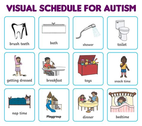 Free Visual Schedule Templates For Autism Picture Schedules 40 Off