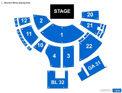 Mountain Winery Seating Chart