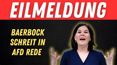 BAERBOCK BLAMIERT SICH IM BUNDESTAG SIE GRINST UND BRÜLLT DER AFD