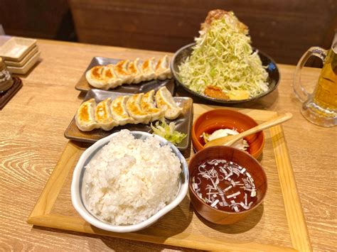 和光市【ランチもok】肉汁餃子のダンダダン 焼餃子定食をてんこ盛りご飯で！ 食べて埼玉