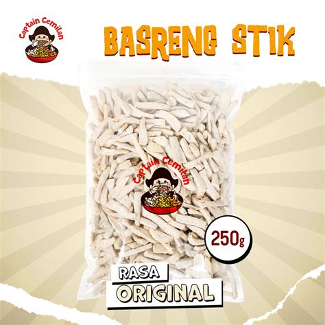 Jual Basreng Stik Daun Jeruk Pedas Original 250gr Captain Cemilan