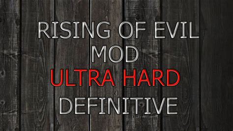 RE4 UHD MOD RISING OF EVIL DEFINITIVE EDITION ULTRA HARD 2 YouTube