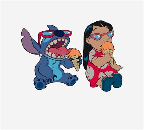 Two Cartoon Characters One Is Eating An Ice Cream Cone And The Other Is