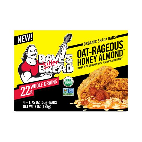 Dave's Killer Bread Organic Snack Bars, Oat-Rageous Honey Almond