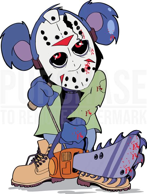 2 75 • Teddy X Voorhees Svg Teddy Bear Svg Jason Voorhees Svg