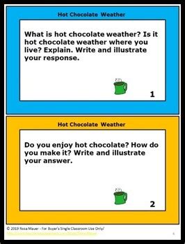 Hot Chocolate Weather FREE Writing Prompts By Rosa Mauer TPT
