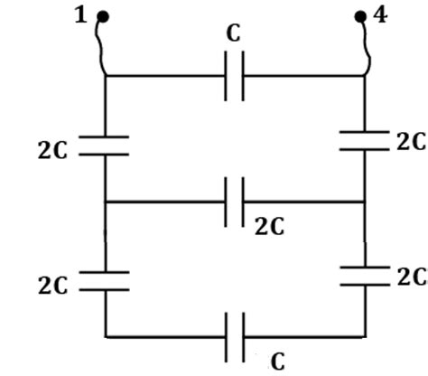 Twelve Capacitors Each Of Capacitance C Are Connected Together So That Each Lies Along The Edge