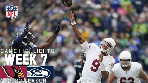 Arizona Cardinals Vs Seattle Seahawks 2023 Week 7 Game Highlights American Football Video