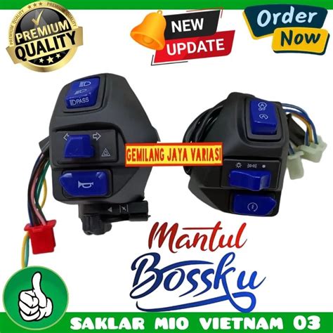 Jual Saklar Mio Vietnam Hazard New Saklar Mio Biru Holder Mio Kanan