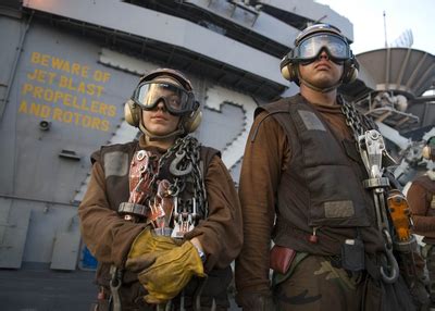 U S Navy Plane Captains Stand By As Their Aircraft Are Launched