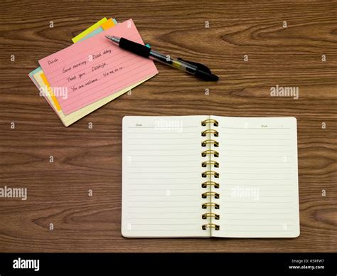 Polish Learning New Language Writing Words on the Notebook Stock Photo ...