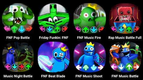 Fnf Rainbow Friends Fnf Pop Battle Rap Music Battle Music Night