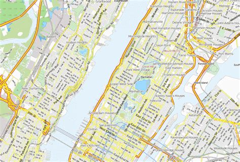 Upper West Side Stadtplan Mit Satellitenbild Und Hotels Von New York