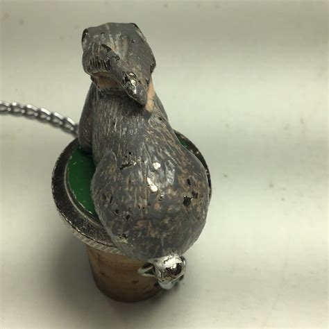 Wtu Pewter Rabbit Cork Stopper Chain And Loop Wine Bottle Wild Things