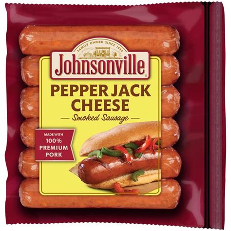 Johnsonville Pepper Jack Cheese Smoked Sausage Oz Zip Pkg Hy Vee