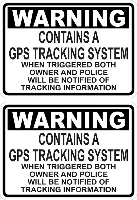 Stickertalk Contains Gps Tracking System Vinyl Stickers 35 Inches X 2