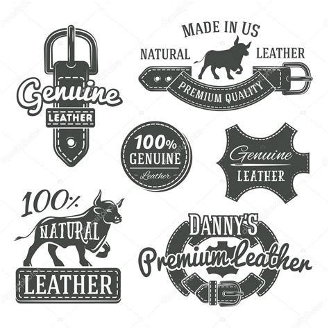 Conjunto de diseños de logotipo de correa vintage vector etiquetas de