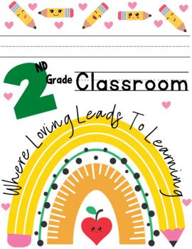 2nd grade classroom sign by julie fogle | TPT