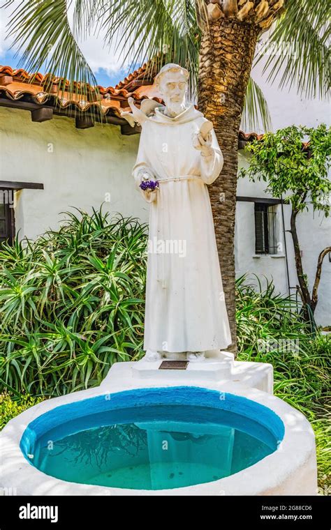 Junipero Serra Statue Blue Fountain Mission San Diego De Alcala