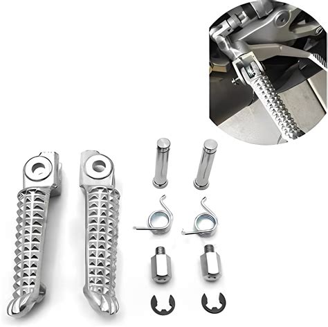 Amazon Motorcycle Front Footrests Foot Pegs Bracket Set For