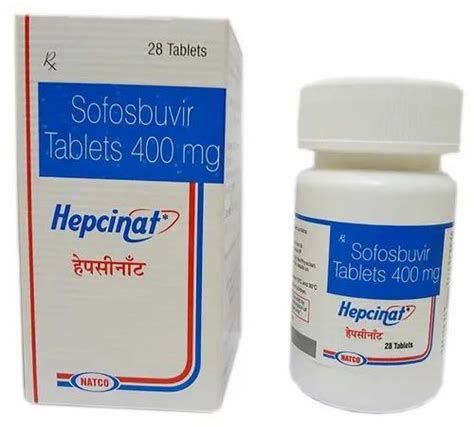 Sofosbuvir Hepcinat 400 mg Tablet at Rs 5000 bottle हपसनट टबलट