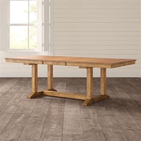 Laurel Foundry Modern Farmhouse Shaler Extendable Solid Wood Dining