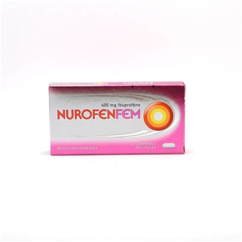 Nurofenfem Ibuprofène 400mg Règles Douloureuses Boite de 12 Comprimé