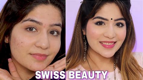 Easiest Makeup Look With Swiss Beauty Products 💄 Swiss Beauty One Brand Makeup Tutorial Youtube