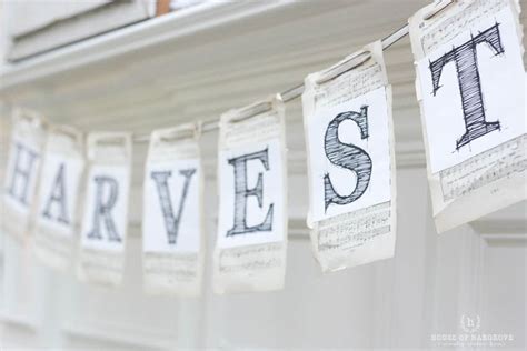 Harvest Banner Free Printable- Cute Fall Decor DIY