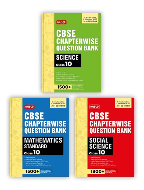 Mtg Cbse Class 10 Chapterwise Question Bank Science Mathematics Standard And Social Science For