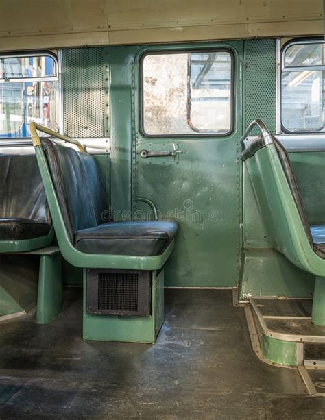 Interior of an Old American Bus Stock Image - Image of transport ...