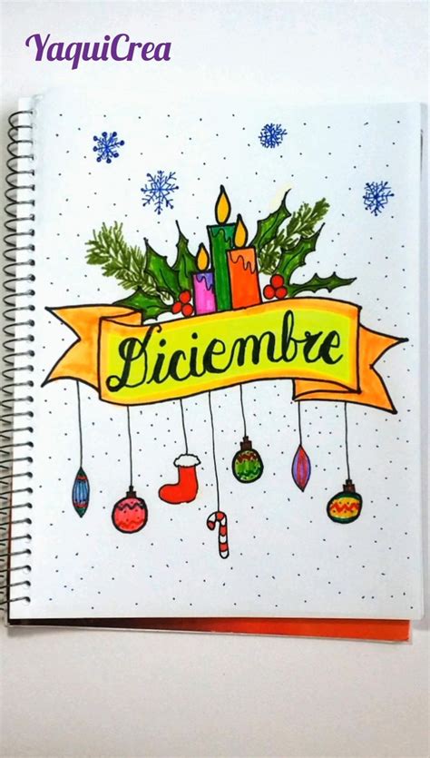 Portada Mes De Diciembre Bullet Journal Video Portadas De