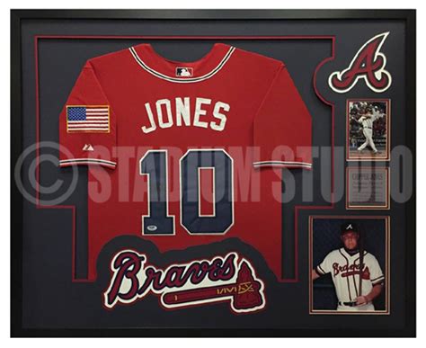 Chipper Jones Autographed Framed Braves Jersey The Stadium Studio