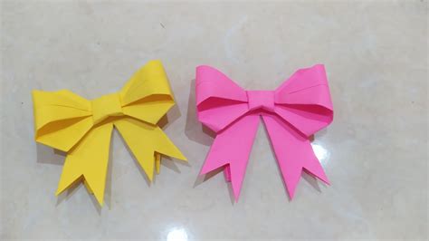 Ribbon/bow origami easy step by step - YouTube