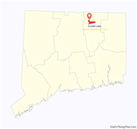 Map of Crystal Lake CDP, Connecticut - Thong Thai Real