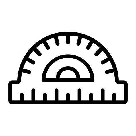 Protractor Line Icon Design Vector Art At Vecteezy