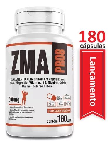 Zma Pro Capsula Magnesio Zinco Boro Cromo Selenio Calcio