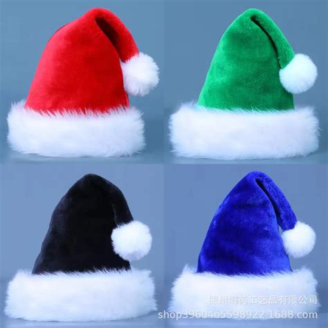 Sombreros De Navidad De Felpa Para Adultos Y Ni Os Gorro De Pap Noel