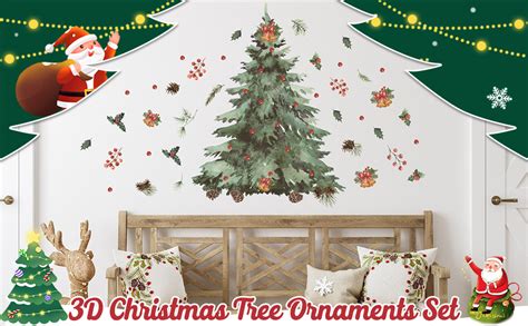 Amazon 37 X 30 Inch Large Christmas Tree Wall Decals DIY Christmas