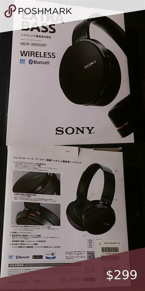 Sony Extra Bass Wireless Stereo Headset Mdr Xb Bt In Box Bluetooth