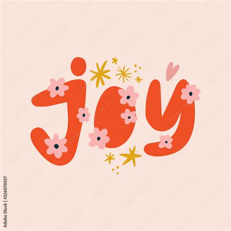 Joy Lettering Christmas Joy Joy Phrase Isolated Stock Illustration