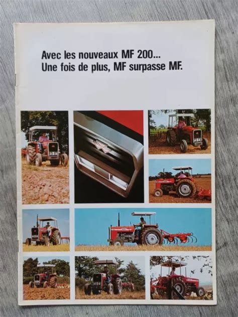 Prospectus Brochure Tracteur Massey Ferguson Eur Picclick Fr