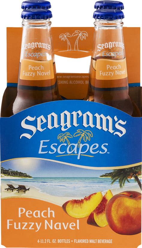 Seagrams Peach Fuzzy Navel 4pk 11 2oz Beer Luekens Wine And Spirits