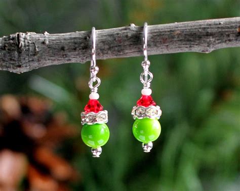 Green Grinch Earrings Etsy Christmas Jewelry Diy Diy Christmas