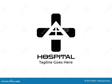 Plus And Home Logo For Hospital And Healthcare Facilities Logo Stock